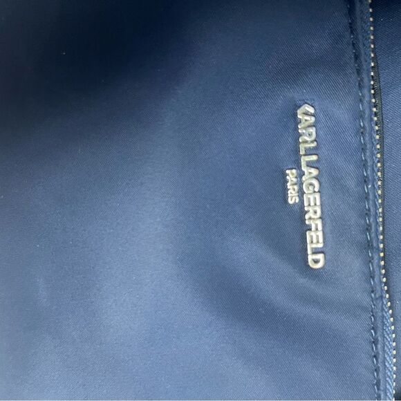 Karl Lagerfeld Navy Blue Nylon Backpack black synthetic straps & Bow main image 5
